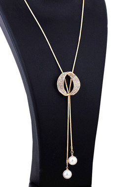 秋冬珍珠毛衣链长款高级感长项链大气高档夏季衣服配饰装饰品颈链