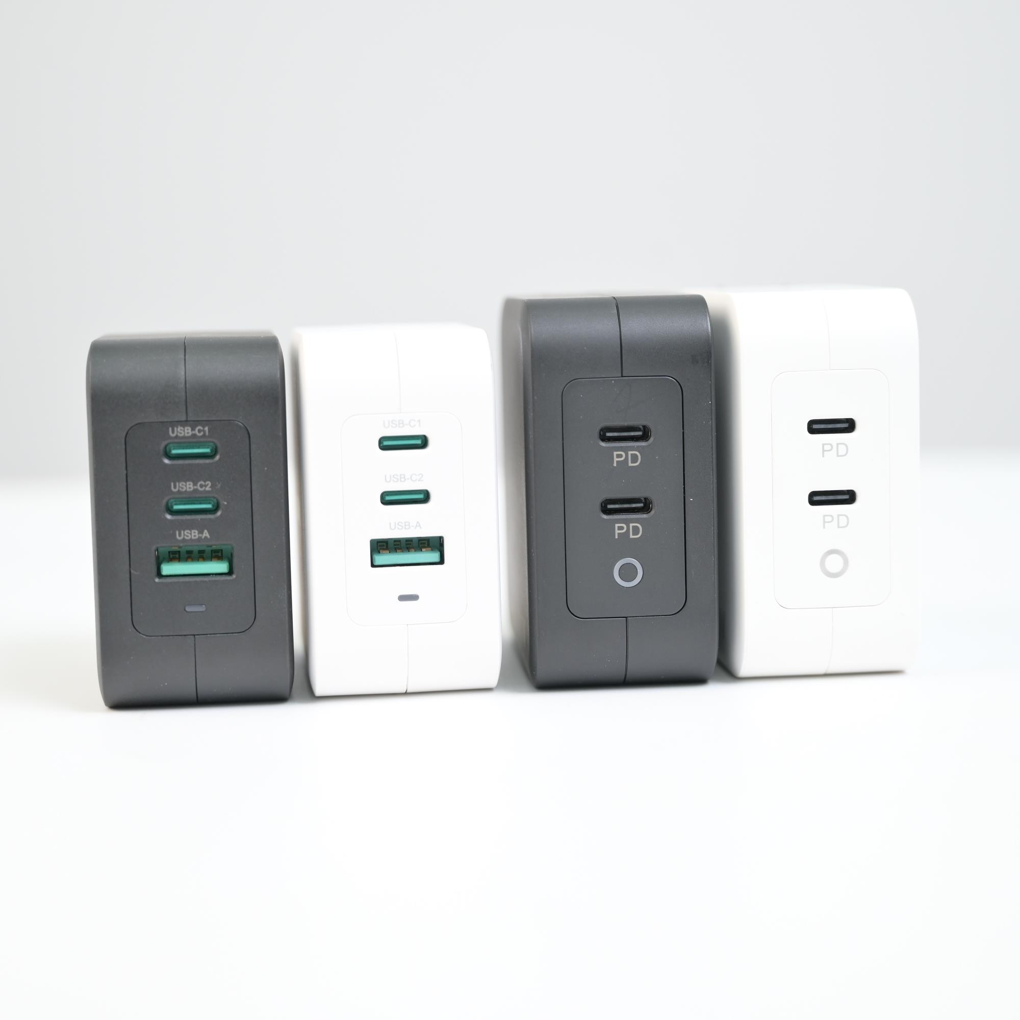 Kumi 100W Pd氮化镓充电器三端口2C+1A/2C端口适用于笔记本电脑、手机、平板电脑多设备充电 - 图0