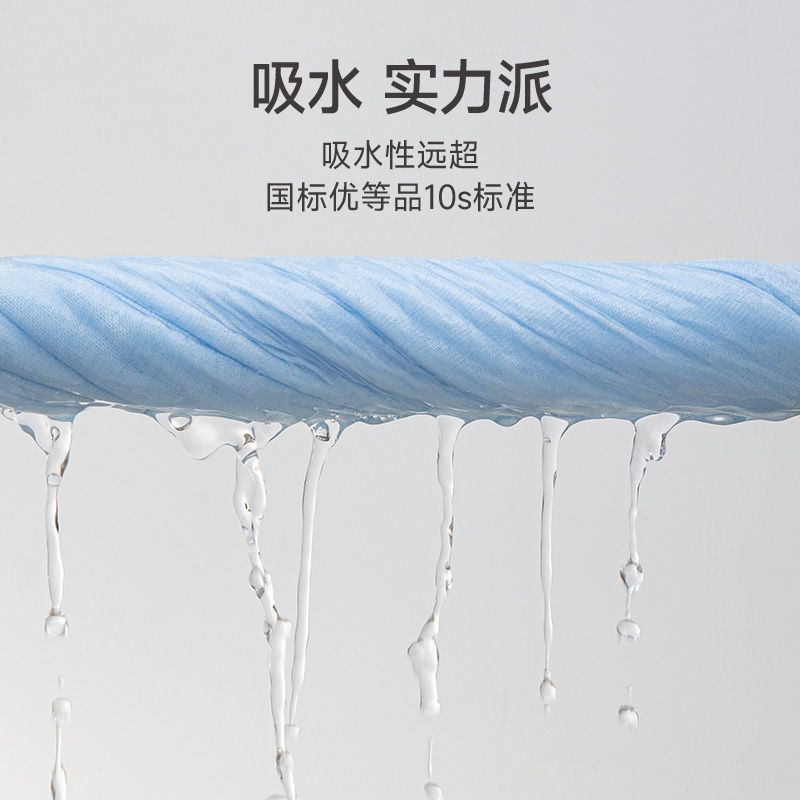 最生活毛巾纯棉纱布全棉洗脸家用吸水男女成人面巾洗澡巾2024新款