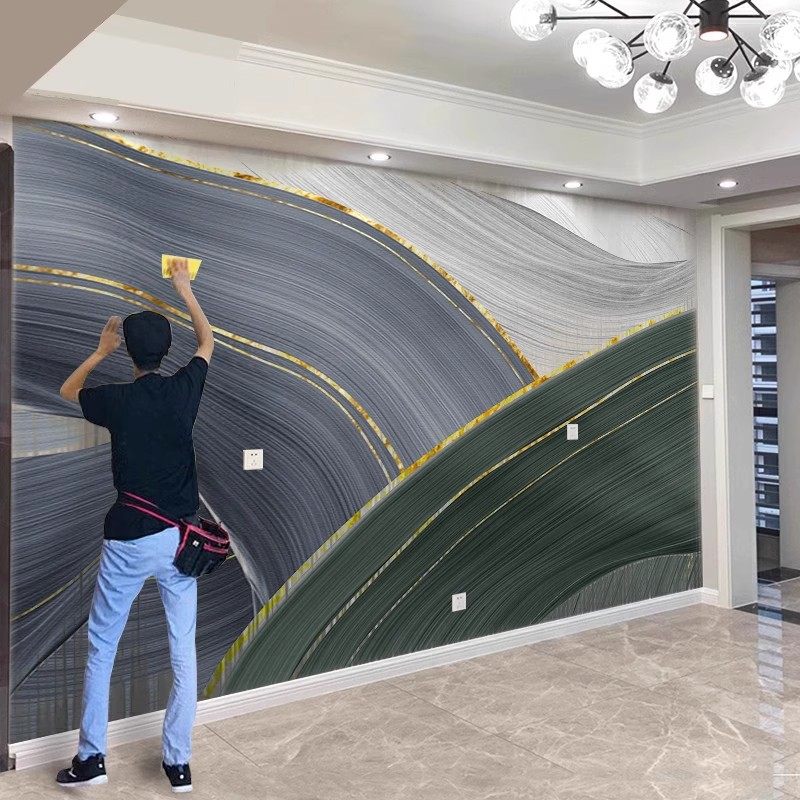 现代轻奢金箔素色简约电视背景墙壁画客厅卧室艺术墙纸高端墙布纸,淘宝优惠券,粉丝福利购,淘宝优惠卷