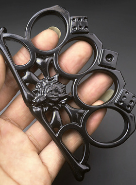 狼头锌合金指虎拳套合法防身自卫