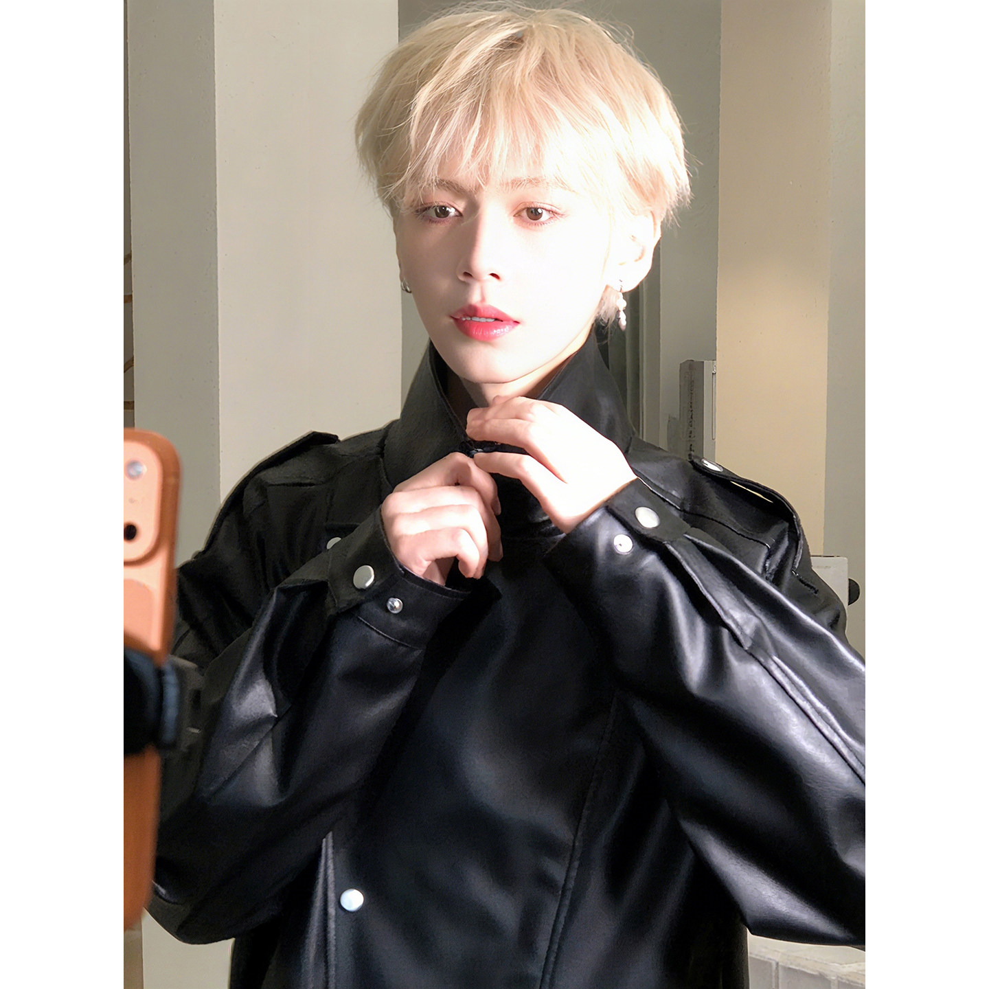 美式短款加绒pu皮衣外套男秋冬解构设计感小众夹克潮牌痞帅机车服,淘宝优惠券,粉丝福利购,淘宝优惠卷