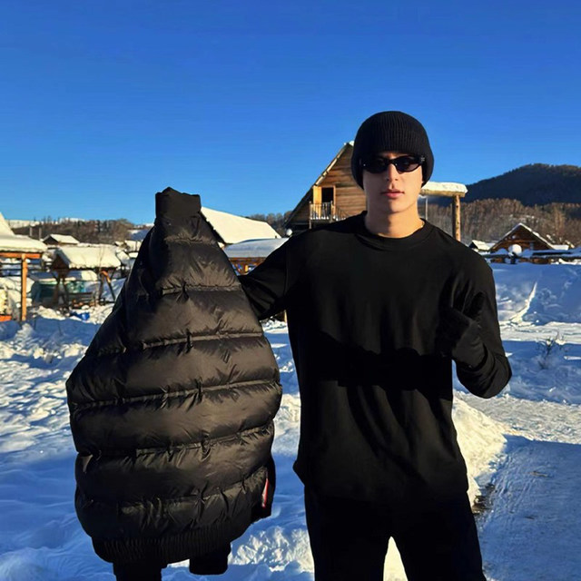 American style three-proof stand collar down jacket men's winter