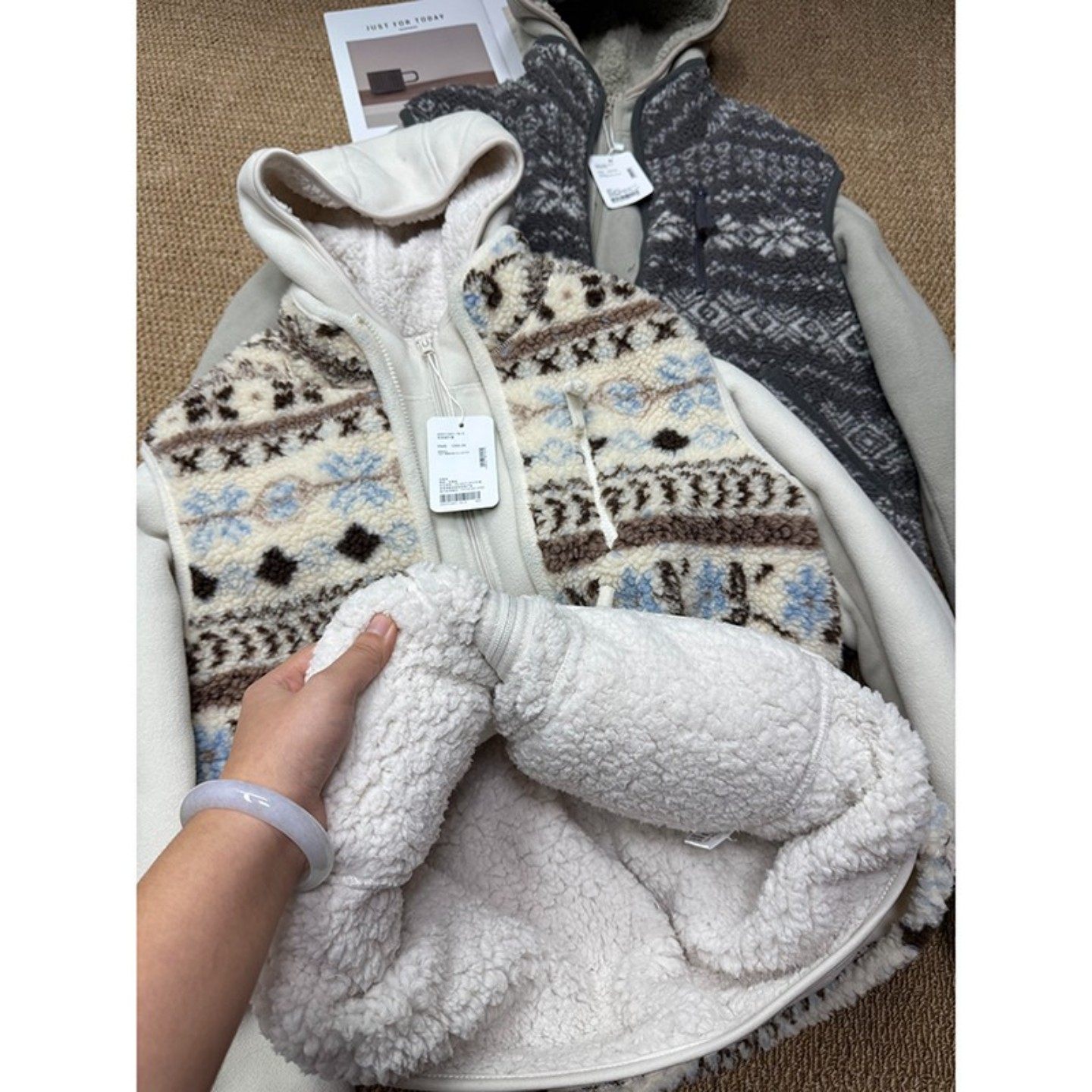 双面摇粒绒男士冬季外穿马甲高级感加厚费尔岛外套户外叠穿棉坎肩,淘宝优惠券,粉丝福利购,淘宝优惠卷