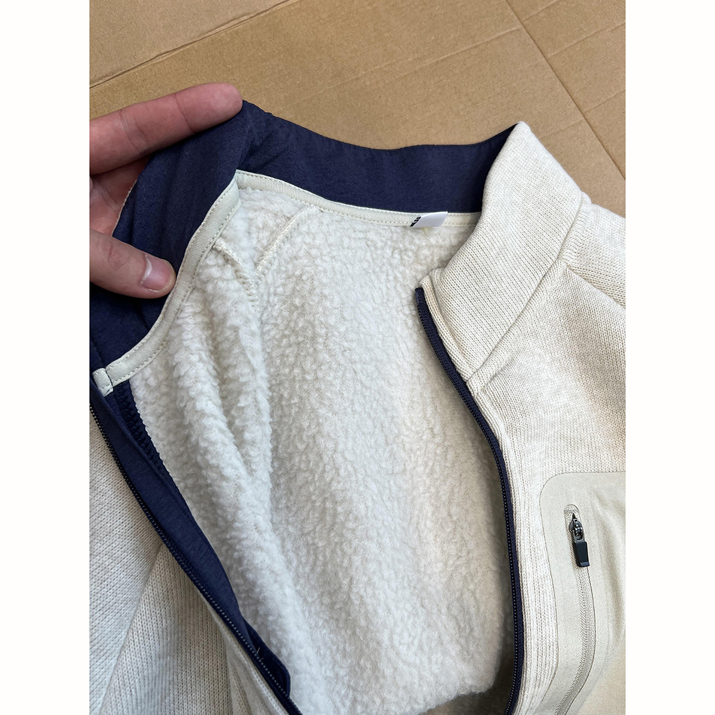 摇粒绒厚款拉链针织开衫卫衣男冬保暖立领夹克休闲时尚抓绒衣外套,淘宝优惠券,粉丝福利购,淘宝优惠卷