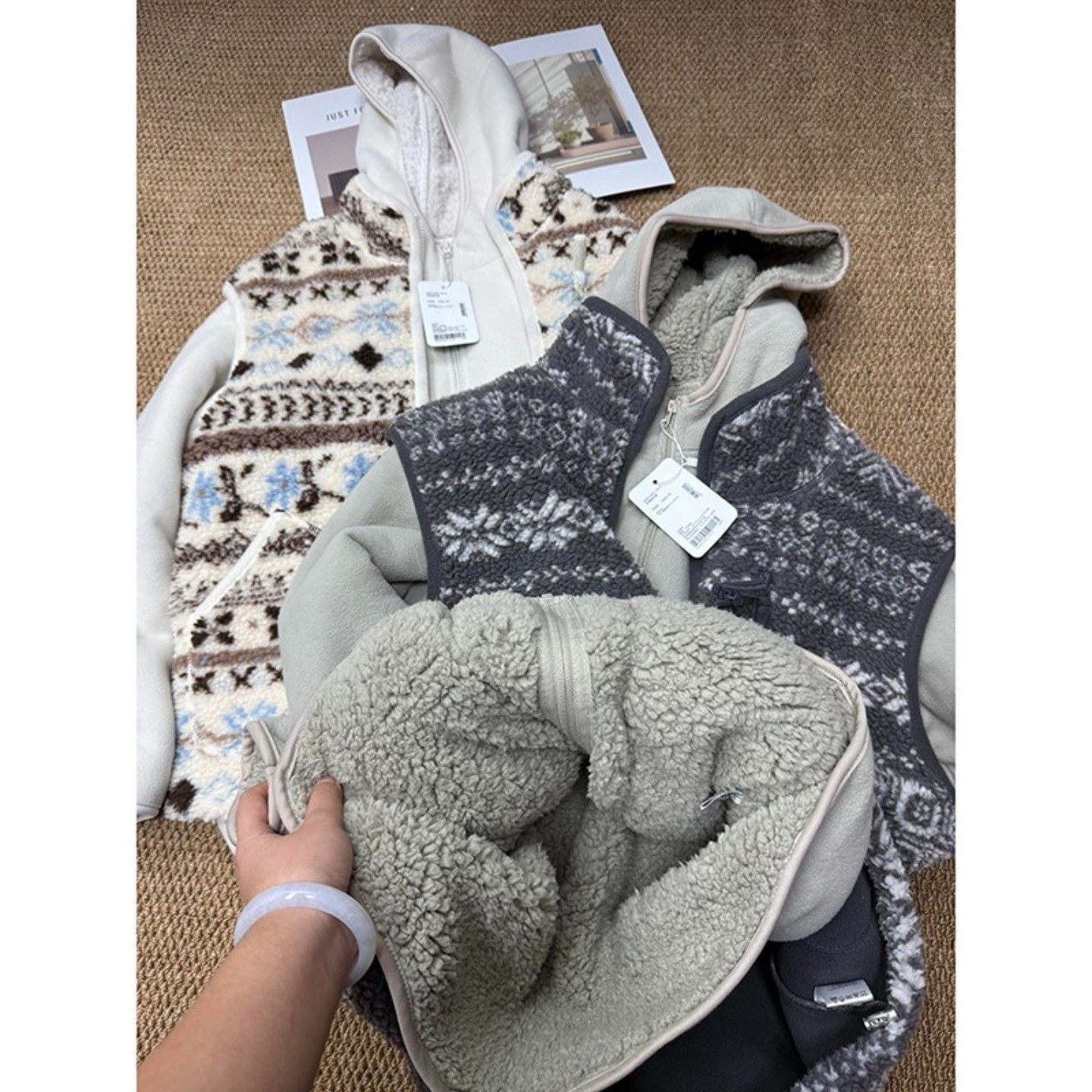 双面摇粒绒男士冬季外穿马甲高级感加厚费尔岛外套户外叠穿棉坎肩,淘宝优惠券,粉丝福利购,淘宝优惠卷