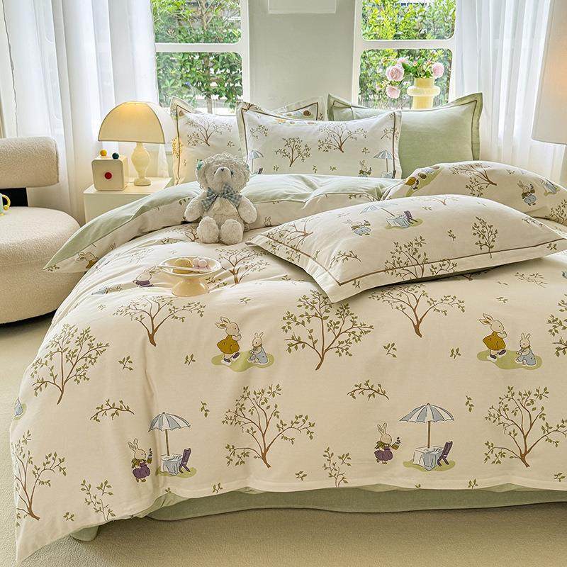 ins风碎花纯棉ab面被套三件套床单秋冬保暖,淘宝优惠券,粉丝福利购,淘宝优惠卷