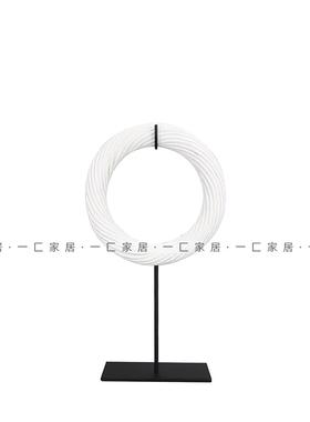 一匚 现代轻奢抽象艺术桌面组合摆件 样板间酒店客厅书架桌面装饰