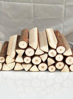 木柴壁炉木材露营取暖篝火原木木头摆件柴背景墙客厅饭店民宿装饰