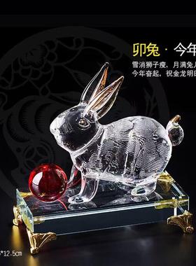 水晶十二生肖鼠牛虎兔龙蛇马羊猴鸡狗猪家居客厅装饰摆件生日礼物