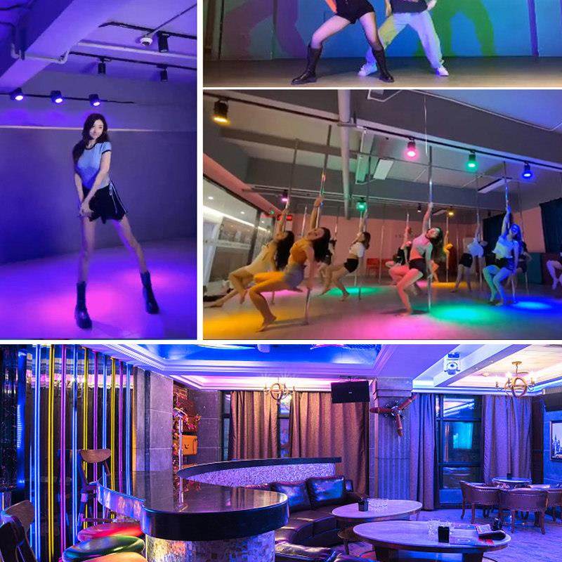 LED七彩射灯健身房KTV歌厅清吧背景变光氛围灯吸顶聚光彩色轨道灯,淘宝优惠券,粉丝福利购,淘宝优惠卷