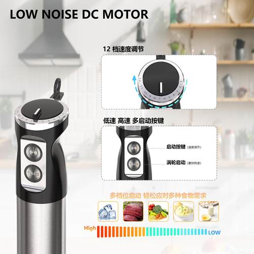 大功率辅食料理棒手持电动烘焙商用均质机打泥绞肉榨汁搅皂搅拌器 - 图1