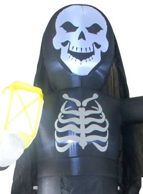 工厂现货万圣节庭院装饰摆件鬼节气氛场地布置道具2.4M骷髅鬼气模