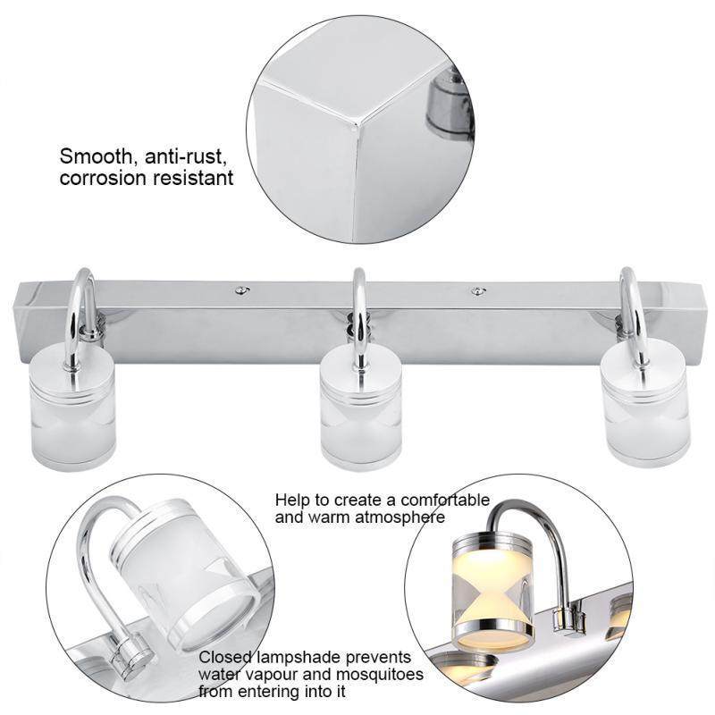 LED镜前灯免打孔三头现代镜柜不锈钢浴室卫生间化妆壁灯,淘宝优惠券,粉丝福利购,淘宝优惠卷