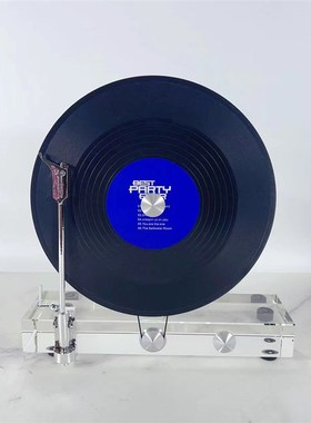 现代复古水晶黑胶唱o片机摆件样板间软装家居客厅书房玄关饰品