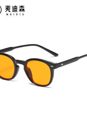 杰特9337小框复古韩版防紫外线圆框墨镜女海洋片街拍装饰太阳镜男