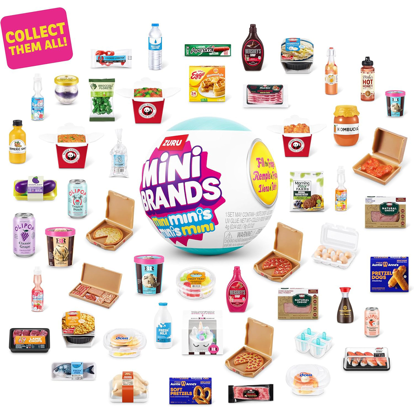 zuru迷你微缩冰箱美食mini brands惊喜潮玩盲盒套装过家家玩具球,淘宝优惠券,粉丝福利购,淘宝优惠卷
