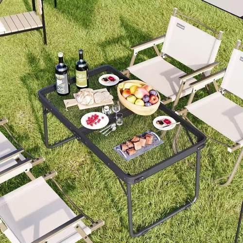户外露营桌折叠网子便升携式野餐桌降可折叠网桌烧烤格摆桌PDD102 - 图3