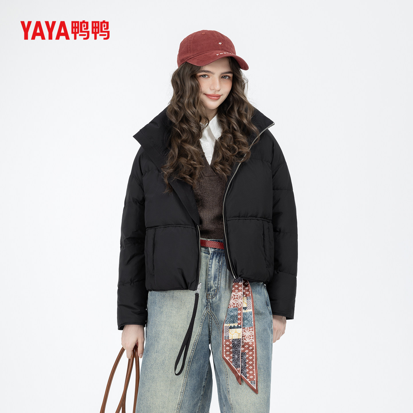 YAYA鸭鸭2025新款双面穿羽绒服秋冬保暖时尚百搭休闲女士短款外套,淘宝优惠券,粉丝福利购,淘宝优惠卷