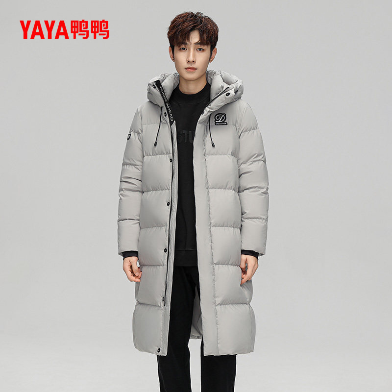 鸭鸭羽绒服男士2024秋冬季新品过膝中长款加厚立领连帽保暖外套J,淘宝优惠券,粉丝福利购,淘宝优惠卷