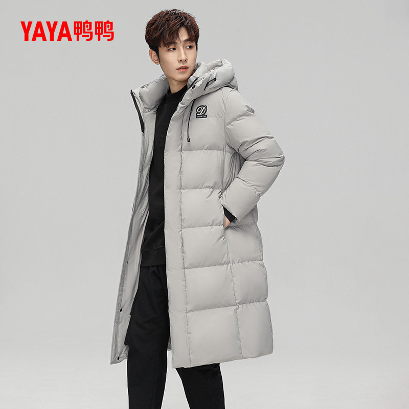 鸭鸭羽绒服男士2024秋冬季新品过膝中长款加厚立领连帽保暖外套J,淘宝优惠券,粉丝福利购,淘宝优惠卷