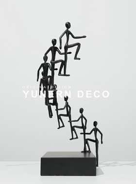 酒店售楼处样板房间电视玄关柜创意艺术人物家居客厅软装饰品