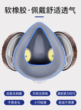 双罐防尘口罩防灰透气不闷热面罩防工业粉尘打磨开槽煤矿防尘面具