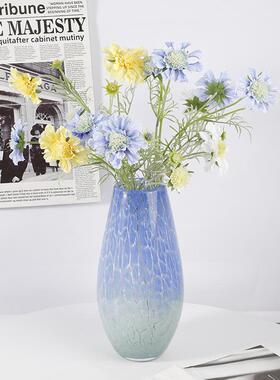 新款现代简约高档琉花瓶彩-010色玻璃水培家插花璃花器居面装饰桌