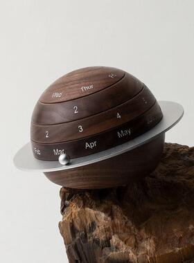 地日球历摆件万年历EXK客厅装饰品桌玄关面摆件迁新居乔礼品新年