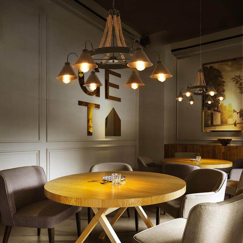 美式复古工业风麻绳吊灯酒吧服装店loft公寓餐厅铁艺创意麻绳灯具,淘宝优惠券,粉丝福利购,淘宝优惠卷