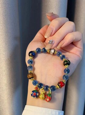 现货速发设计糖心玛瑙单圈手链配吞金兽文玩时尚饰品佛珠手串T562