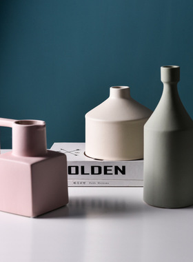 现货速发装饰几何不规则花瓶莫兰迪花器家居客厅橱窗样板间装饰摆