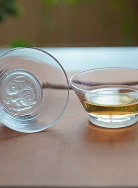 现货速发十二生肖高硼硅玻璃茶杯家用品茗杯陶瓷茶盏斗笠杯茶碗主