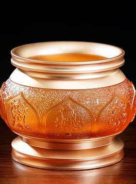 现货速发琉璃供具套装家用佛前全套香炉花瓶供果盘供水杯供奉佛具