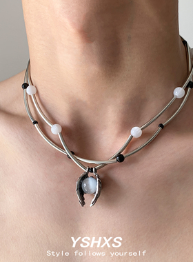 赛博朋克机能双层项链