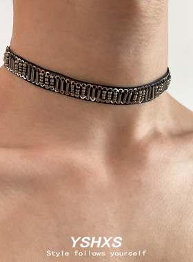 甜酷风金属链条choker