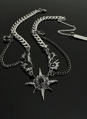 钛钢男女暗黑锁骨链亚文化