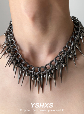 小众设计感铆钉项链重工配饰