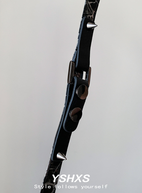 黑色铆钉重工短款choker项圈女