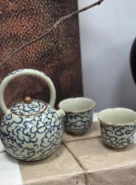 现代意式极简黑色木纹花器法式简约摆件茶室书房桌面家居树脂花瓶