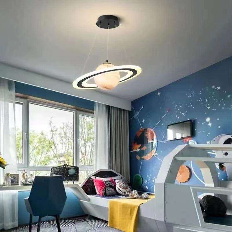 儿童卧室灯创意新款男女孩房间灯现代简约led护眼太空星球房间灯,淘宝优惠券,粉丝福利购,淘宝优惠卷