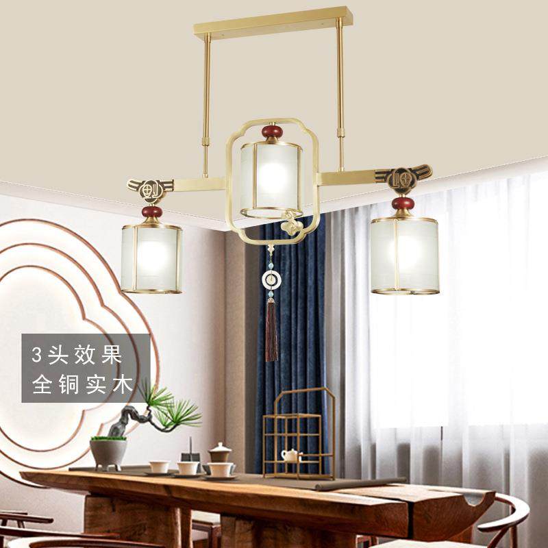 新中式吊灯客厅灯实木仿古餐厅灯全铜酒店别墅中国风禅意吊灯6026,淘宝优惠券,粉丝福利购,淘宝优惠卷