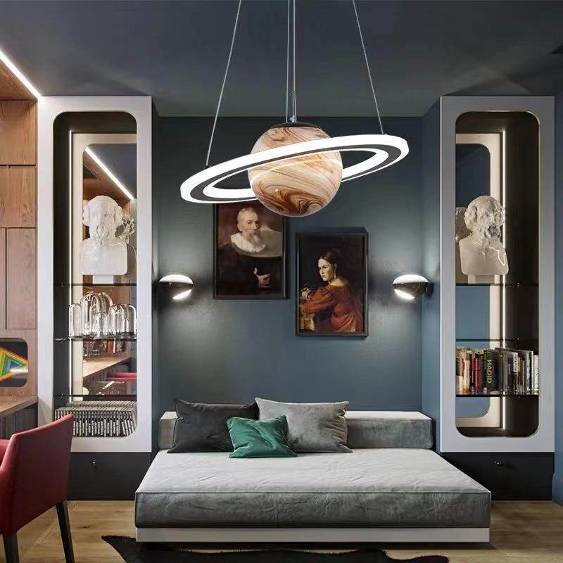 儿童卧室灯创意新款男女孩房间灯现代简约led护眼太空星球房间灯,淘宝优惠券,粉丝福利购,淘宝优惠卷