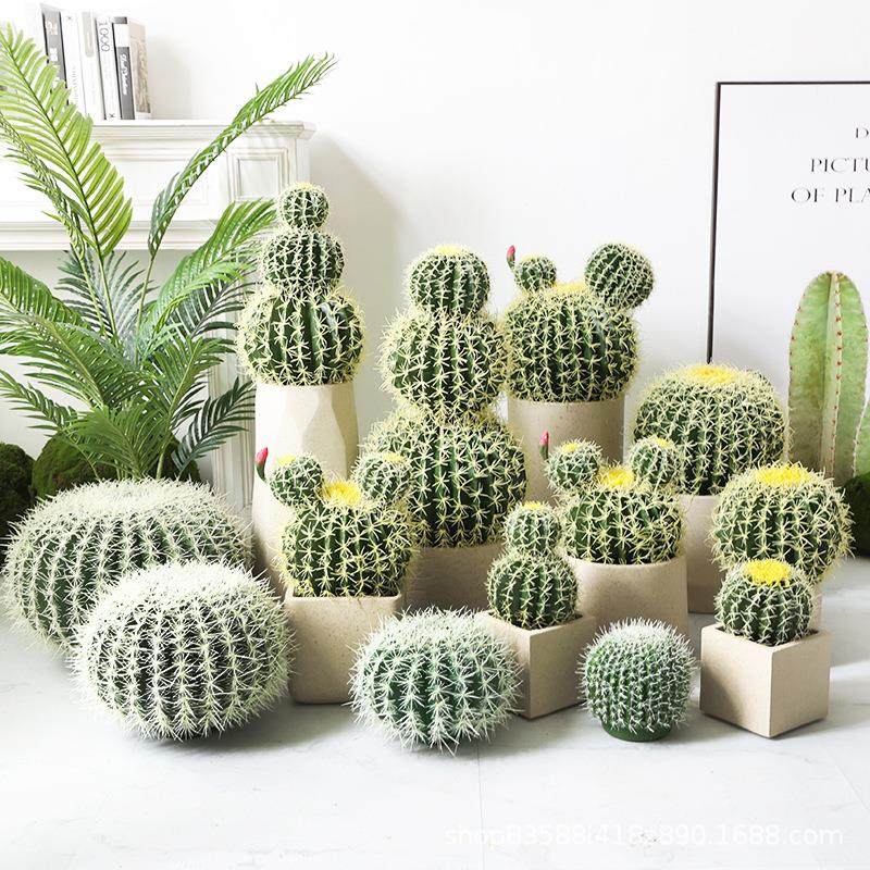 网红仿真仙人球假仙人掌盆景装饰室内外软装设计绿植橱窗造景摆件,淘宝优惠券,粉丝福利购,淘宝优惠卷