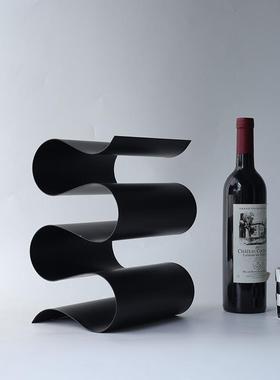 红酒架摆件轻奢高档简约现代客厅酒瓶展示架子家用大气酒柜装饰品