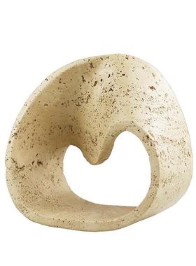 美报现代几何U拱形仿米黄洞石摆件样板间售楼处书柜轻奢拱门装饰