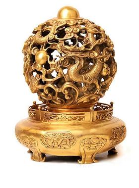 铜器黄铜鼎工艺品办公桌摆件家居装饰品