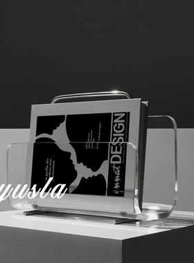 轻奢简约假书架杂志收纳架摆件客厅电视柜茶几书房样板间软装饰品