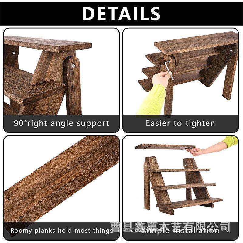 现货木质多层置物架松木展示架桌面储物收纳架木质阶梯植物花架,淘宝优惠券,粉丝福利购,淘宝优惠卷