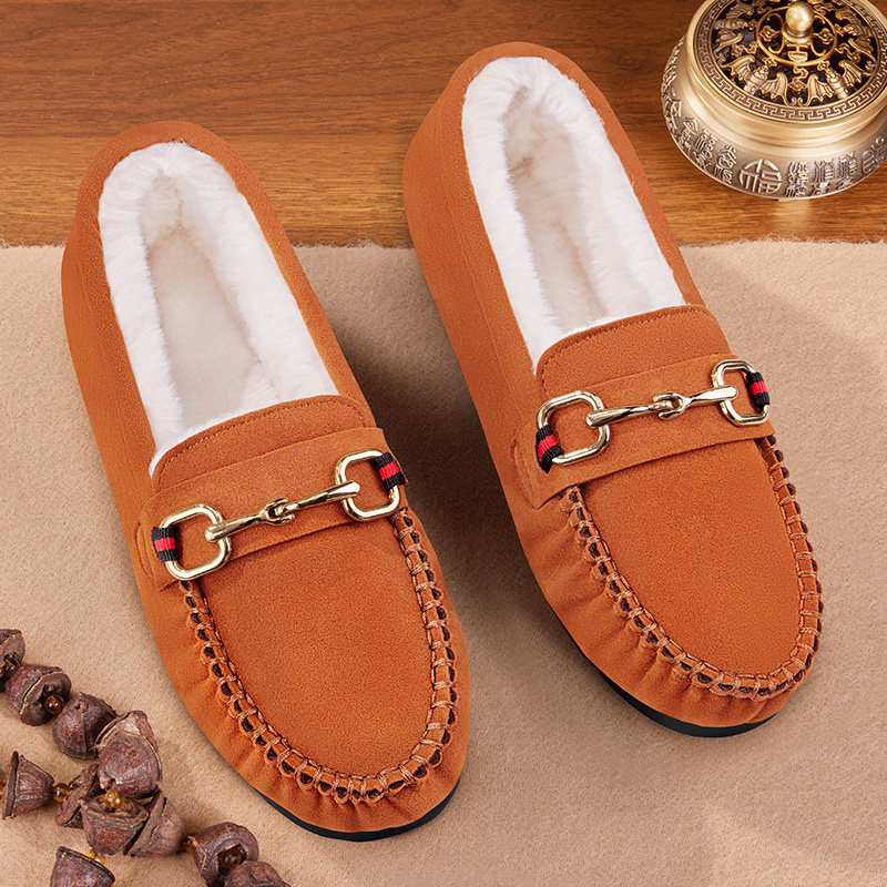 豆豆鞋女冬季加绒2025秋冬新款一脚蹬外穿保暖舒适防滑时尚妈妈鞋,淘宝优惠券,粉丝福利购,淘宝优惠卷